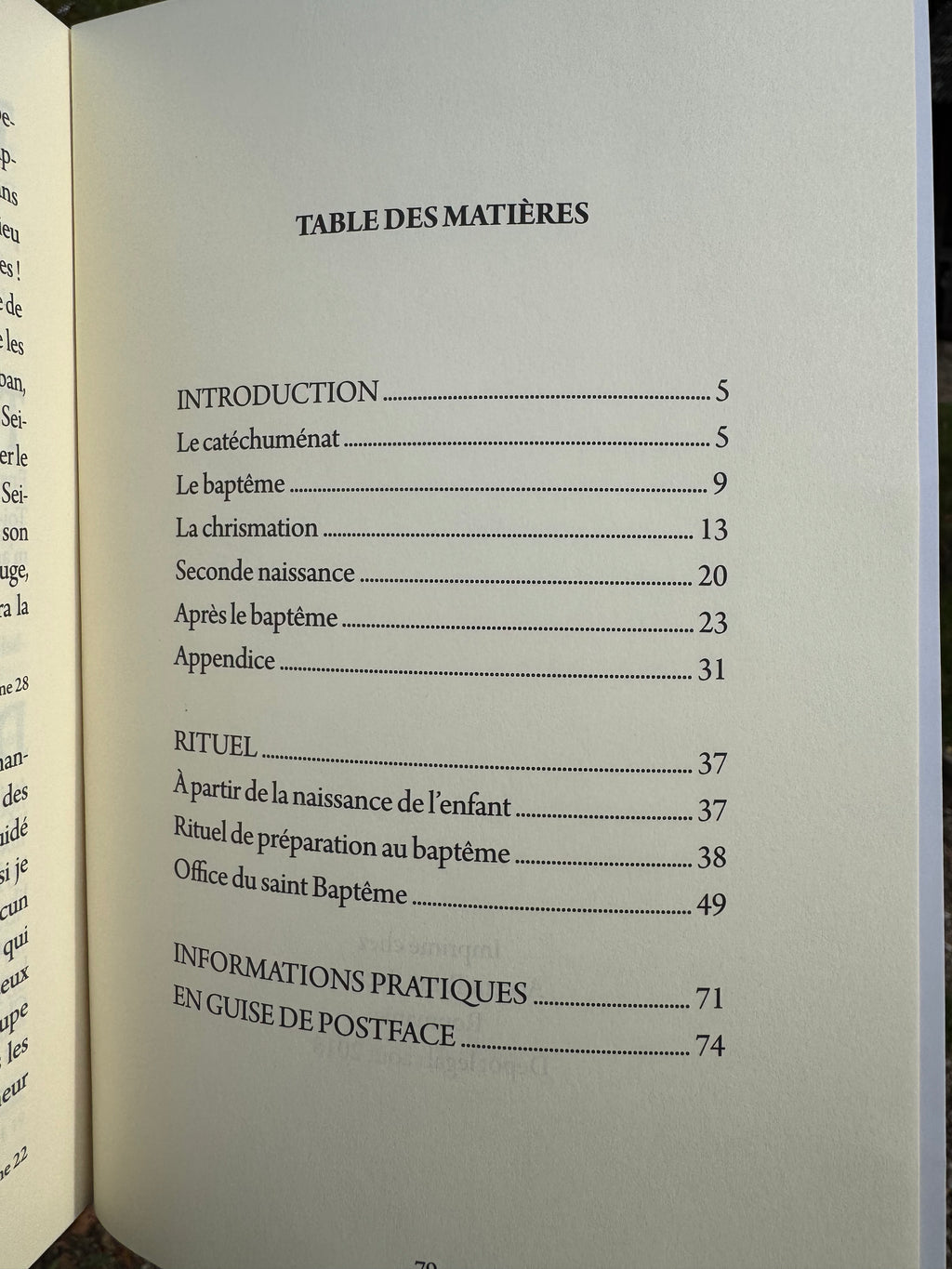 LE BAPTÊME – RITUEL ET SIGNIFICATION